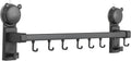 ARTIBETTER Heavy Duty Suction Cup Hooks Rack with 50cm Single Rod, No Drilling Wall Mount Kitchen and Bathroom Suction Hooks for Shower Towels and Household Storage Organizer
