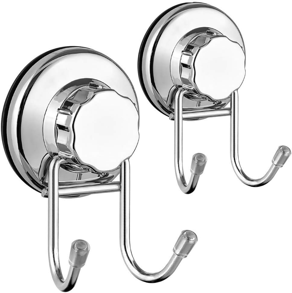 SANNO Double Suction Hooks Suction Cups Shower Caddy Soap Dish Suction Hooks Combo