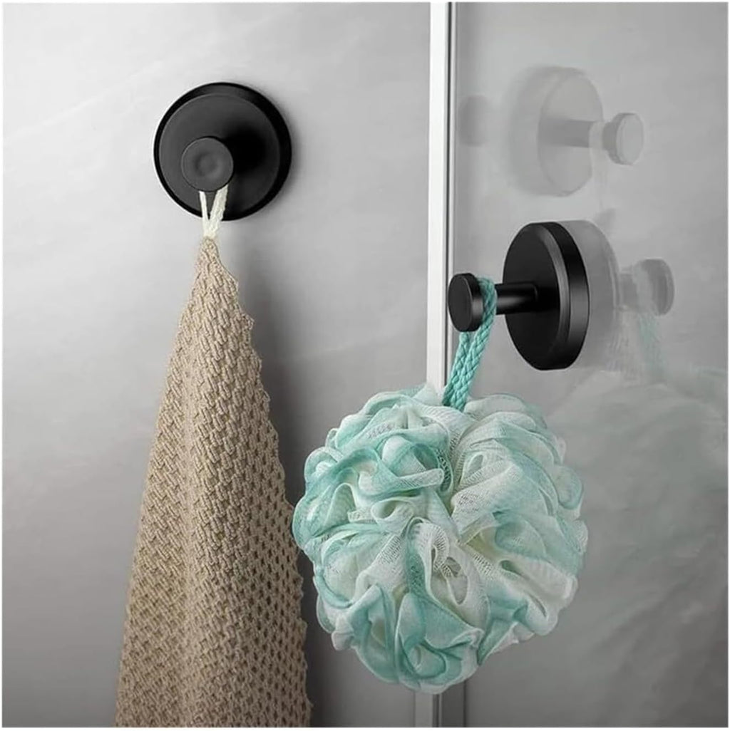 SOYON Luxehold Hooks, Suction Cup Hook, Luxehold No Drill Hooks Hearthcove, Stainless Steel Bathroom and Kitchen Hook, for Bathroom Glass Door(Color:8 Silver)