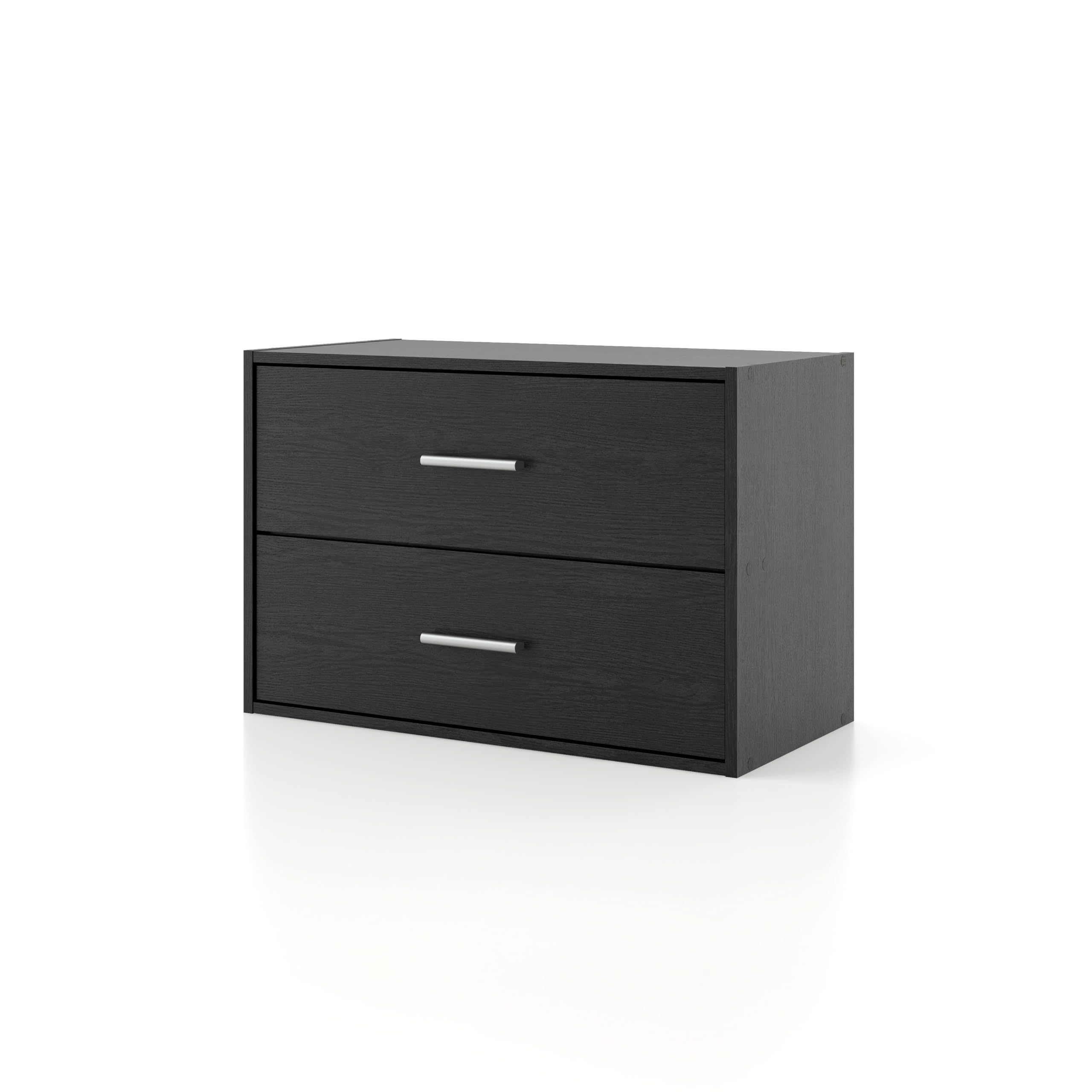 Homes: Inside + Out Apexa 2-Drawer Wooden Stackable Storage Drawers, Small Food Pantry Cabinet, Cajonera De Madera, Underbed Drawer Dorm Teen Room Decor & Bedroom, Home Office, Kitchen, White