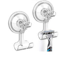2 Suction Cup Hooks Detachable Reusable Shower Shaver Waterproof Strong Vacuum Storage Holder Hanger(4 Pack)