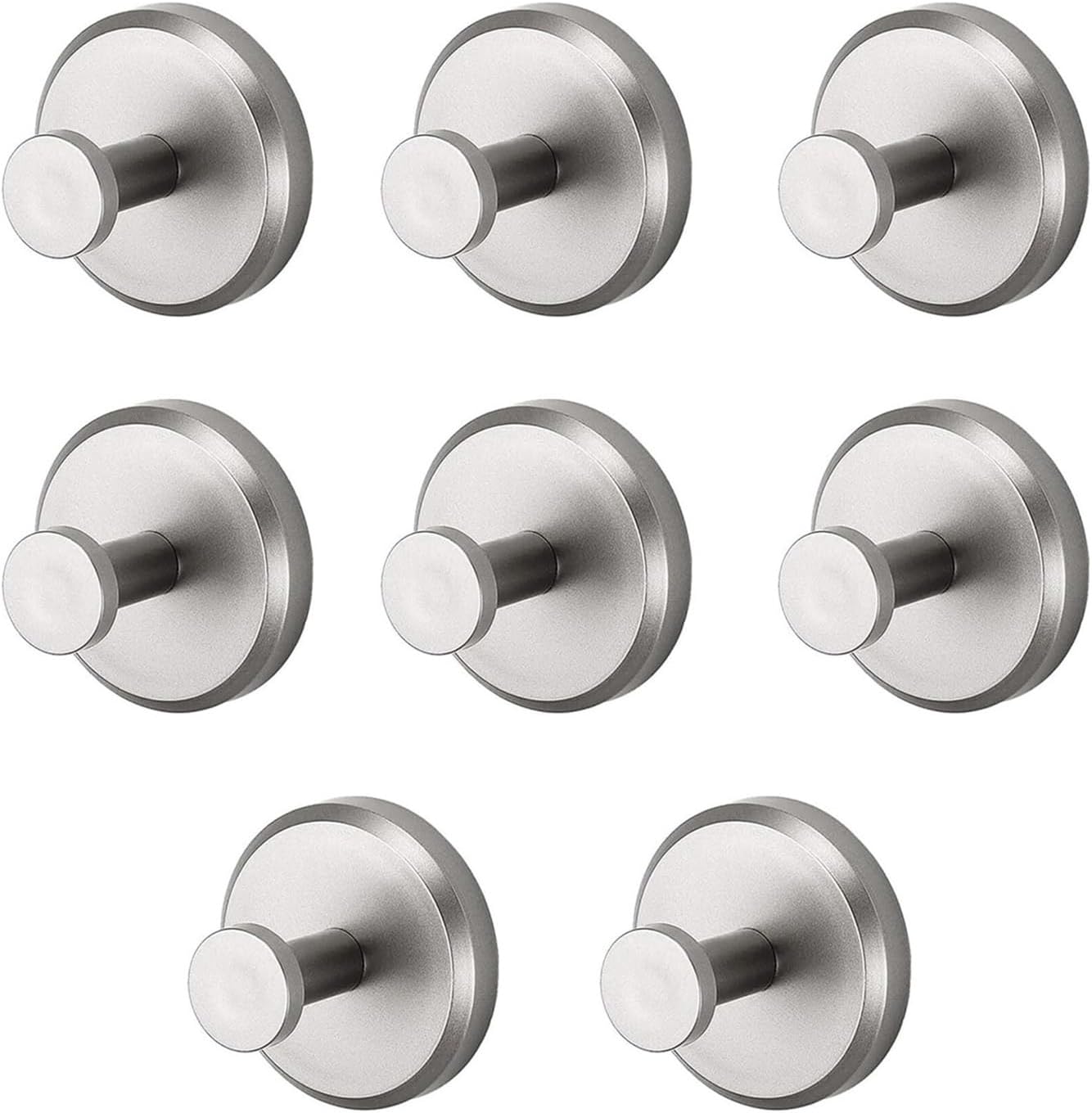 SOYON Luxehold Hooks, Suction Cup Hook, Luxehold No Drill Hooks Hearthcove, Stainless Steel Bathroom and Kitchen Hook, for Bathroom Glass Door(Color:8 Silver)