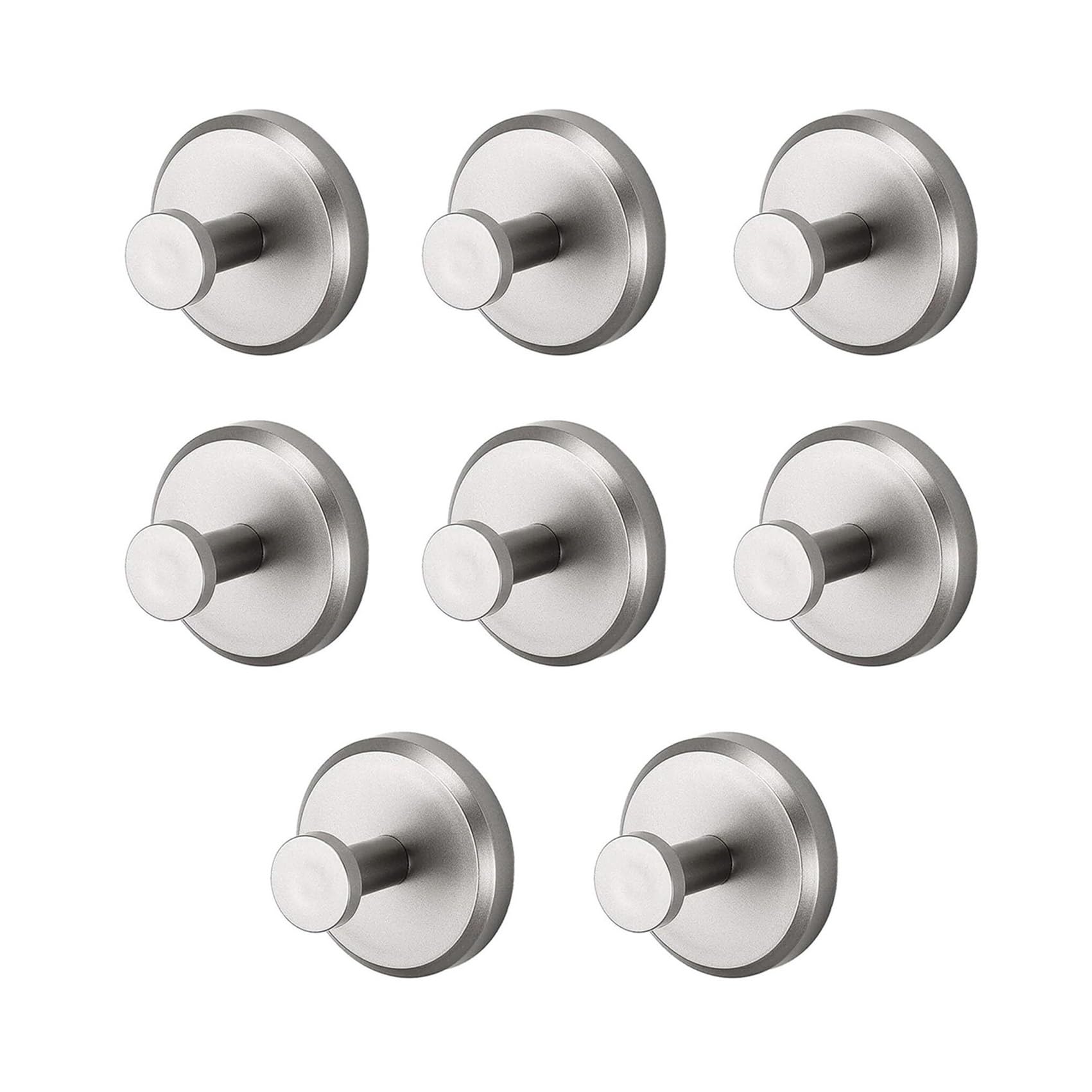 SOYON Luxehold Hooks, Suction Cup Hook, Luxehold No Drill Hooks Hearthcove, Stainless Steel Bathroom and Kitchen Hook, for Bathroom Glass Door(Color:8 Silver)