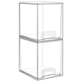 Vtopmart 12.1''W Clear Stackable Storage Drawers,4 Pack Acrylic Plastic Organizers Bins for Makeup Palettes, Cosmetics, and Beauty Supplies,Ideal for Vanity, Bathroom,Cabinet,Desk Organization
