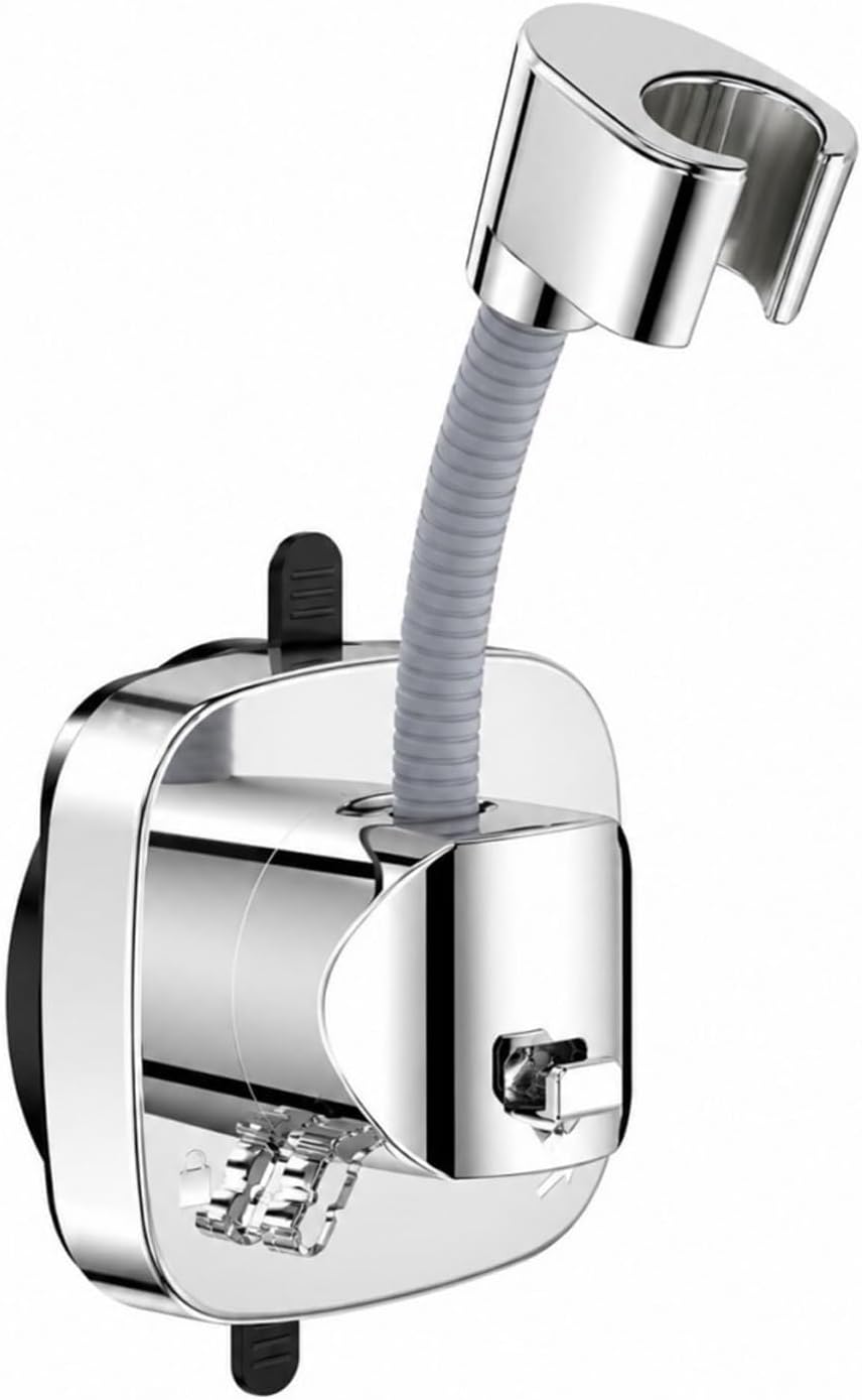 1 Suction Cup Shower Holder with Hook(White)