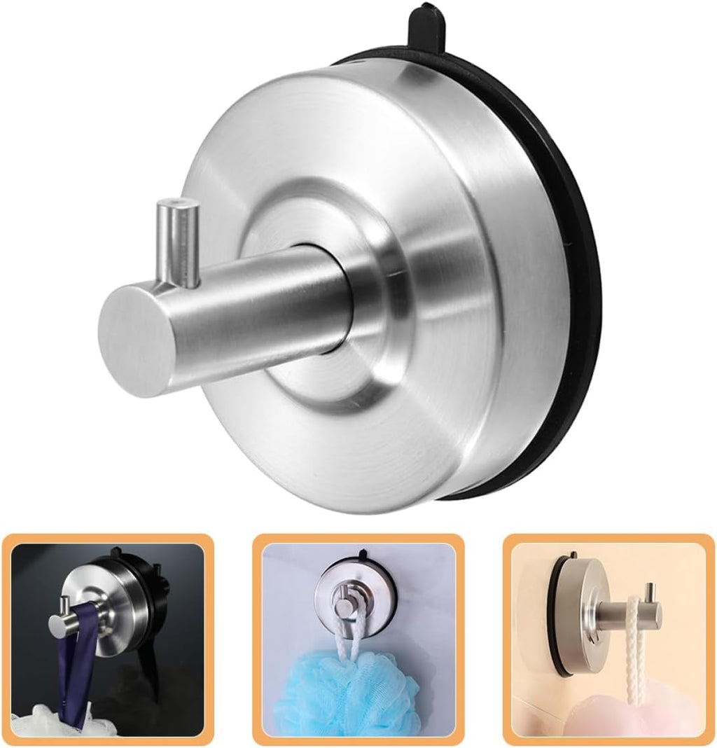 WOONEKY 5pcs Indoor Suction Cup Hooks Shower Hooks Suction Cup Hangers for Bathroom Towel