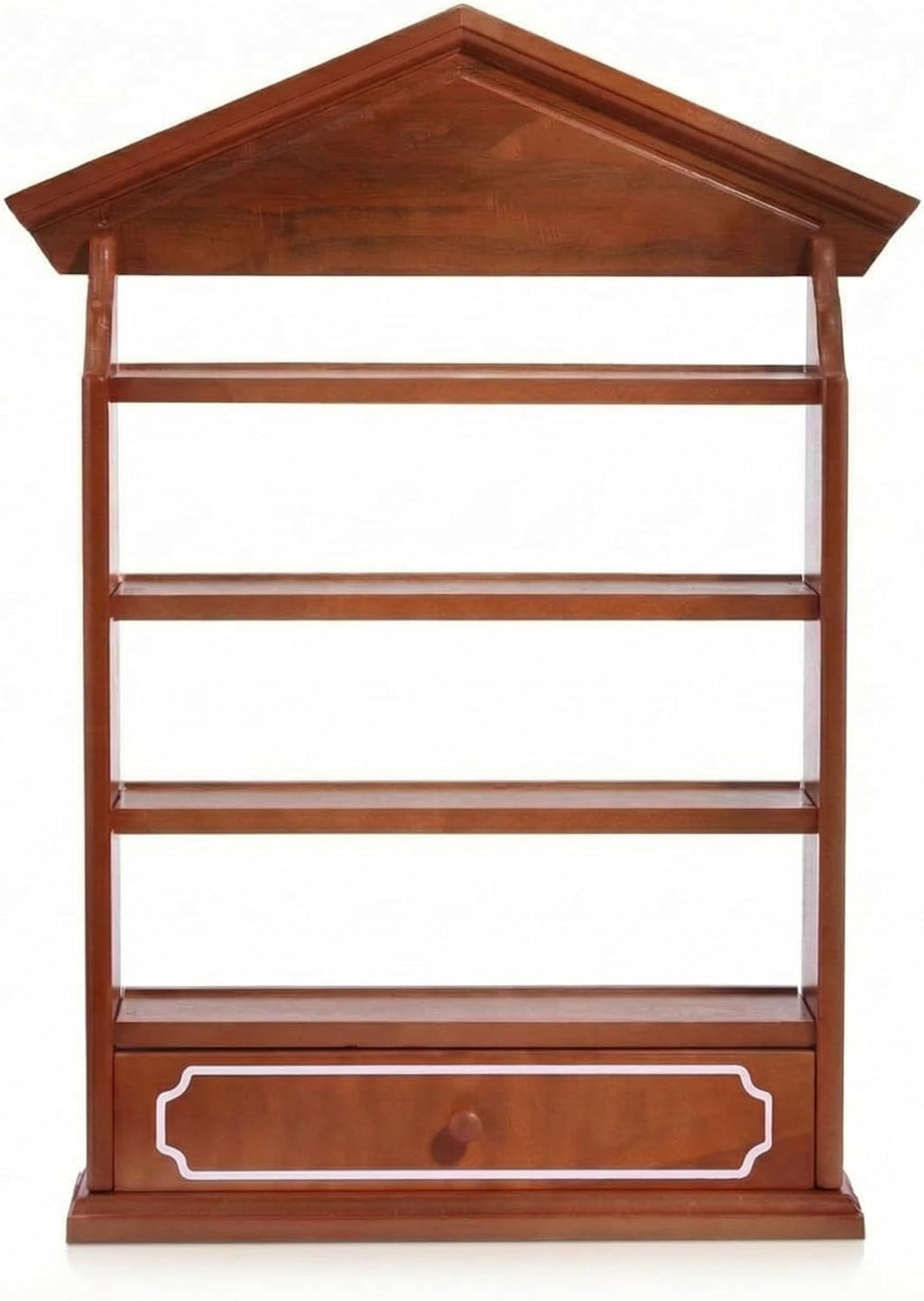 4-Tier Wall Mount Wooden Spice Rack Holds 24 Jars, Farmhouse Kitchen Decor Gift
