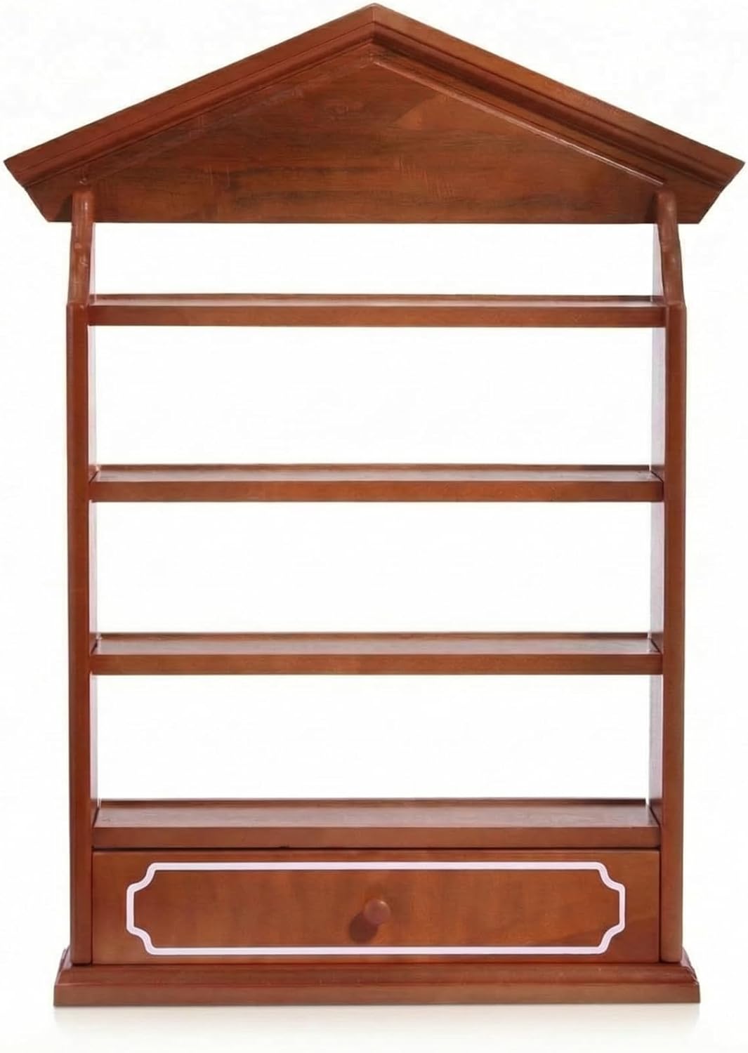 4-Tier Wall Mount Wooden Spice Rack Holds 24 Jars, Farmhouse Kitchen Decor Gift