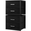 BOLUO Stackable Storage Drawers Closet Organizers and Storage Fabric White 2 Drawer Dresser for Bedroom 2 Packs Modern