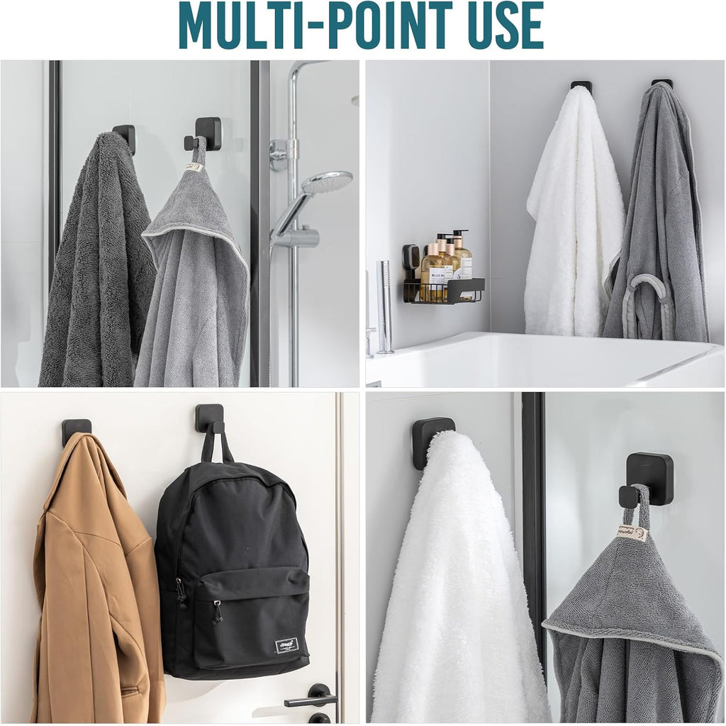 TAILI Suction Cup Shower Mirror with Stylish 304 Stainless Steel Suction Hooks