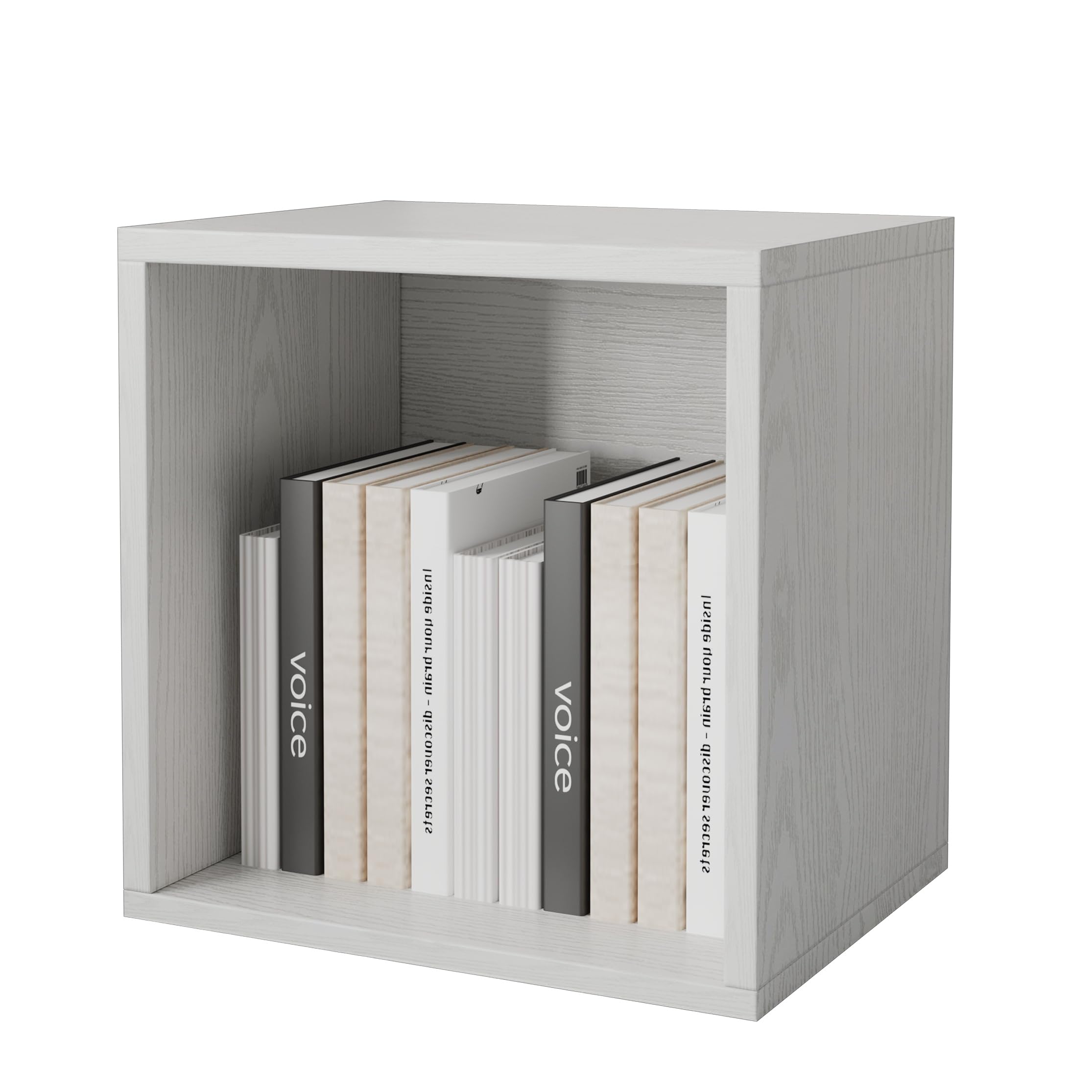 FUSUNBAO Magic DIY Cube Storage Organizer Stackable Cubes for Home Books Clothes Toy-Modular Cubby Storage System-Office Cubical-Bookcase Closet (Antique Brown, Drawer Cube)