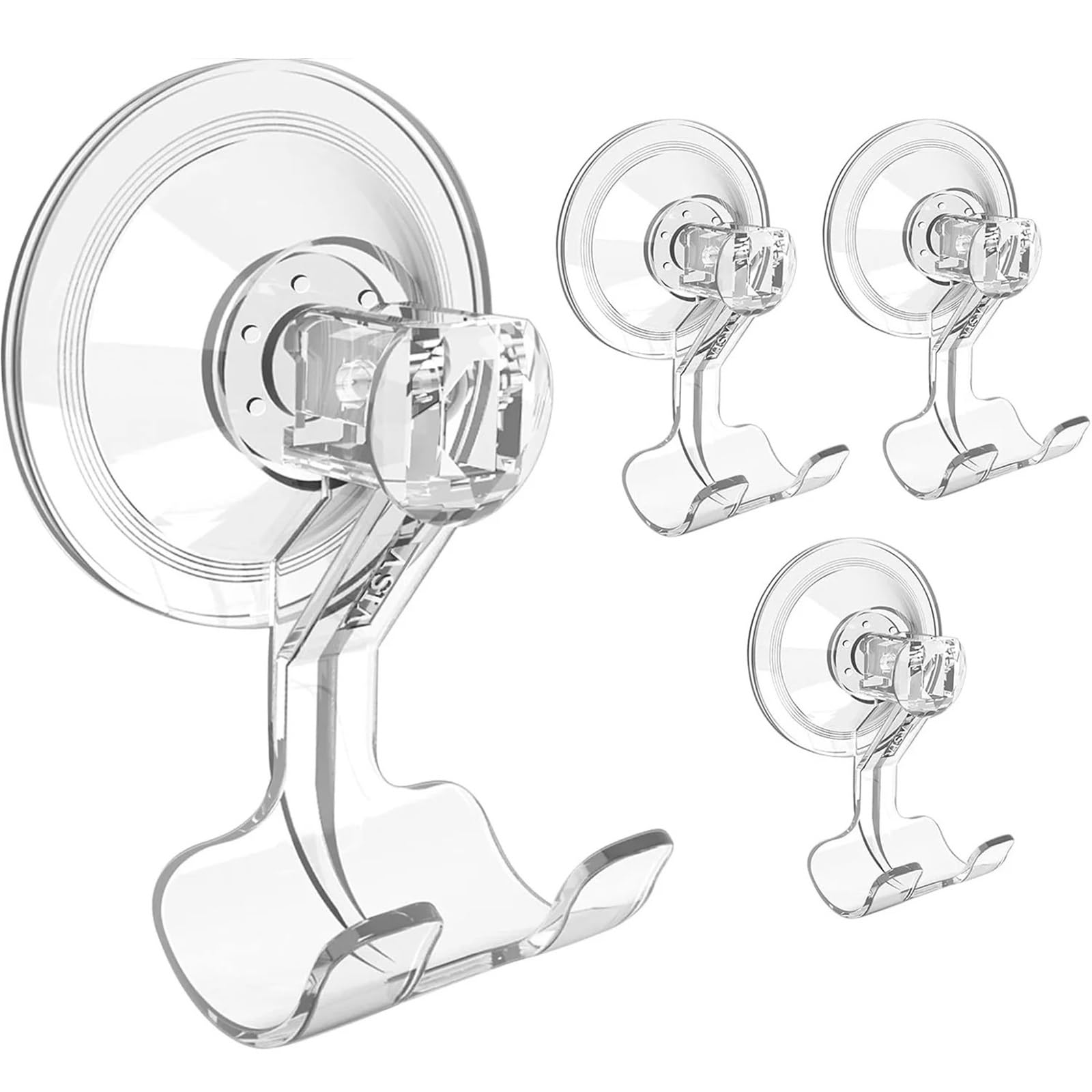 2 Suction Cup Hooks Detachable Reusable Shower Shaver Waterproof Strong Vacuum Storage Holder Hanger(4 Pack)