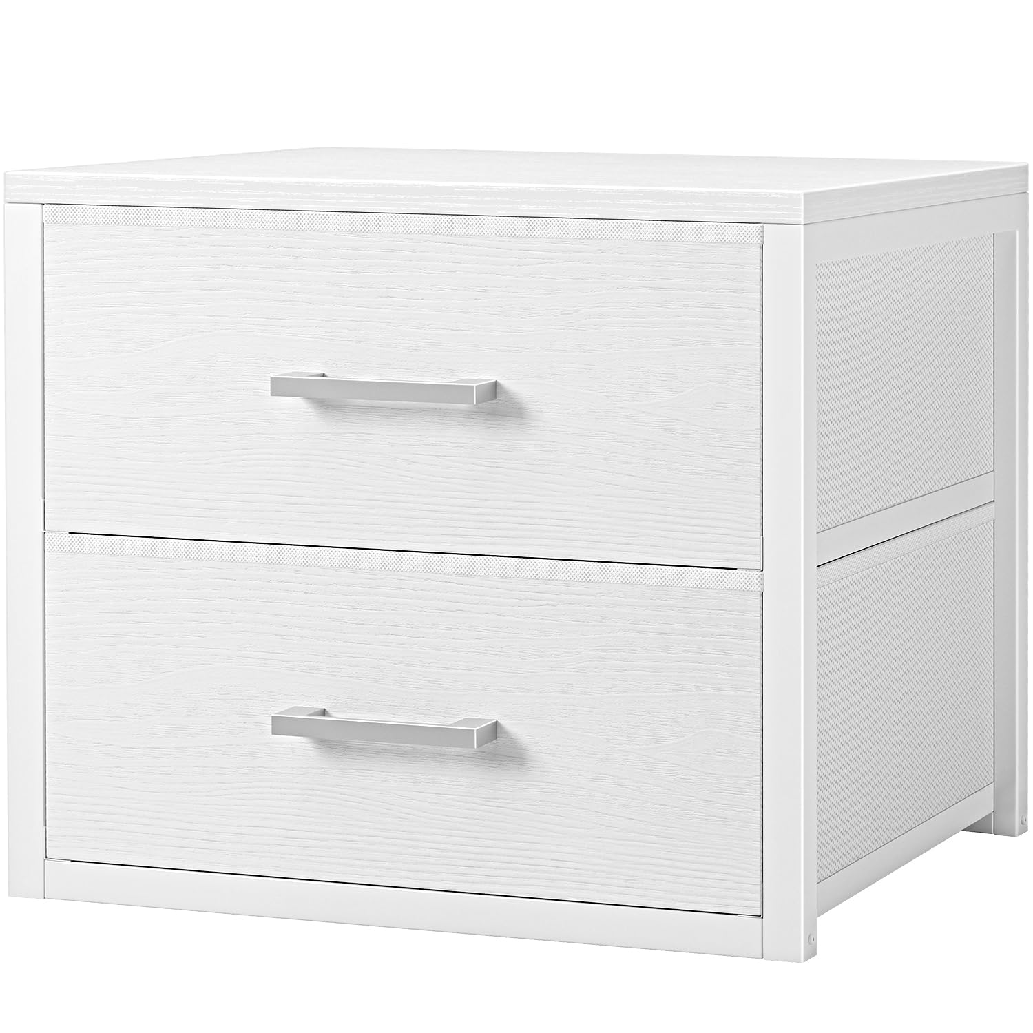 BOLUO Stackable Storage Drawers Closet Organizers and Storage Fabric Black 2 Drawer Dresser for Bedroom Modern