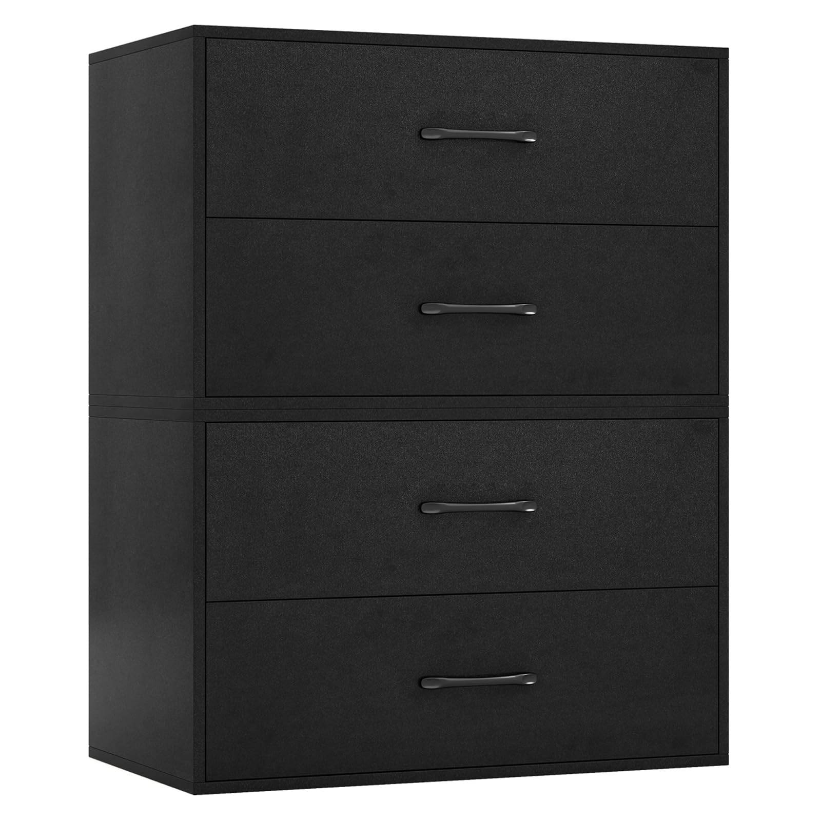 Giantex Stackable 2-Drawer Dressers for Bedroom - Short Dresser Two Drawer Storage Cabinet w/Handles & Anti-Topping Device, Small Dresser Chest of 2 Drawers for Closet Bedroom (1, White)