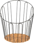 Rustproof Painted Iron Bread Basket with Woven Baguette Design, Small Rustic Bread Serving Basket for Kitchen and Office Storage, Home Bakery Display Tray