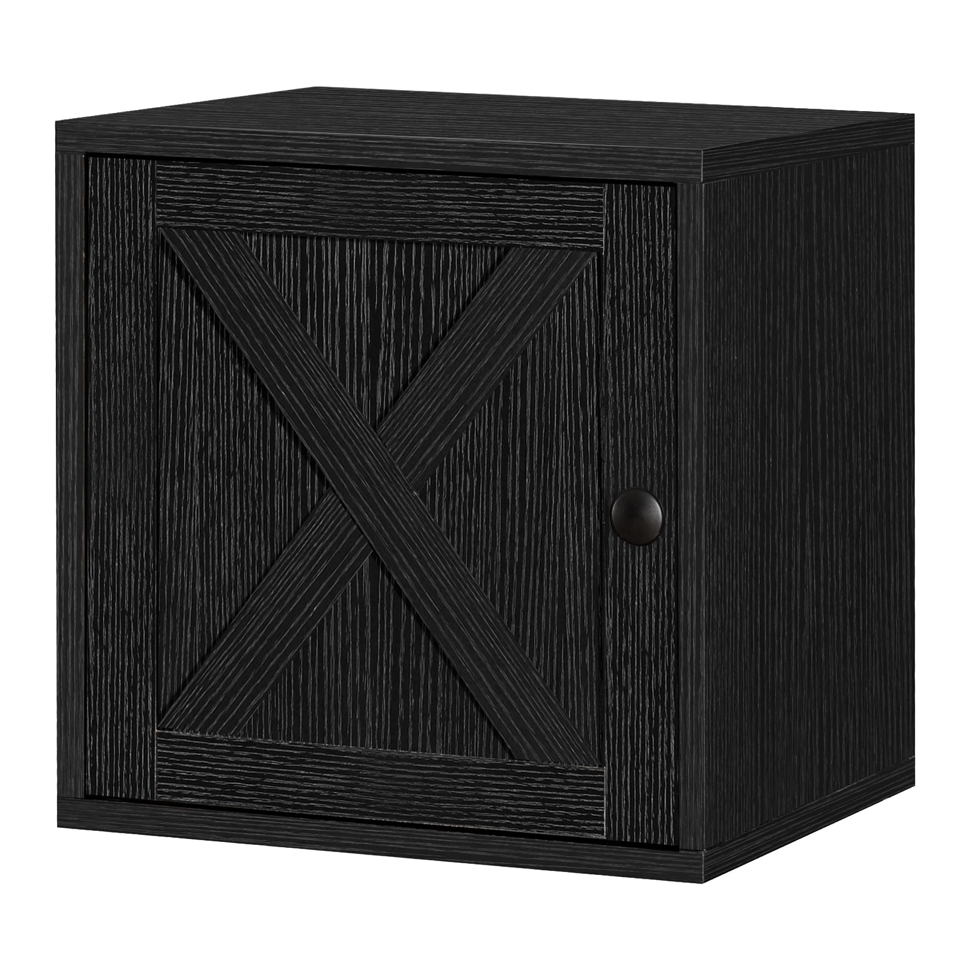 FUSUNBAO Magic DIY Cube Storage Organizer Stackable Cubes for Home Books Clothes Toy-Modular Cubby Storage System-Office Cubical-Bookcase Closet (Antique Brown, Drawer Cube)