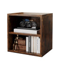 FUSUNBAO Magic DIY Cube Storage Organizer Stackable Cubes for Home Books Clothes Toy-Modular Cubby Storage System-Office Cubical-Bookcase Closet (Antique Brown, Drawer Cube)