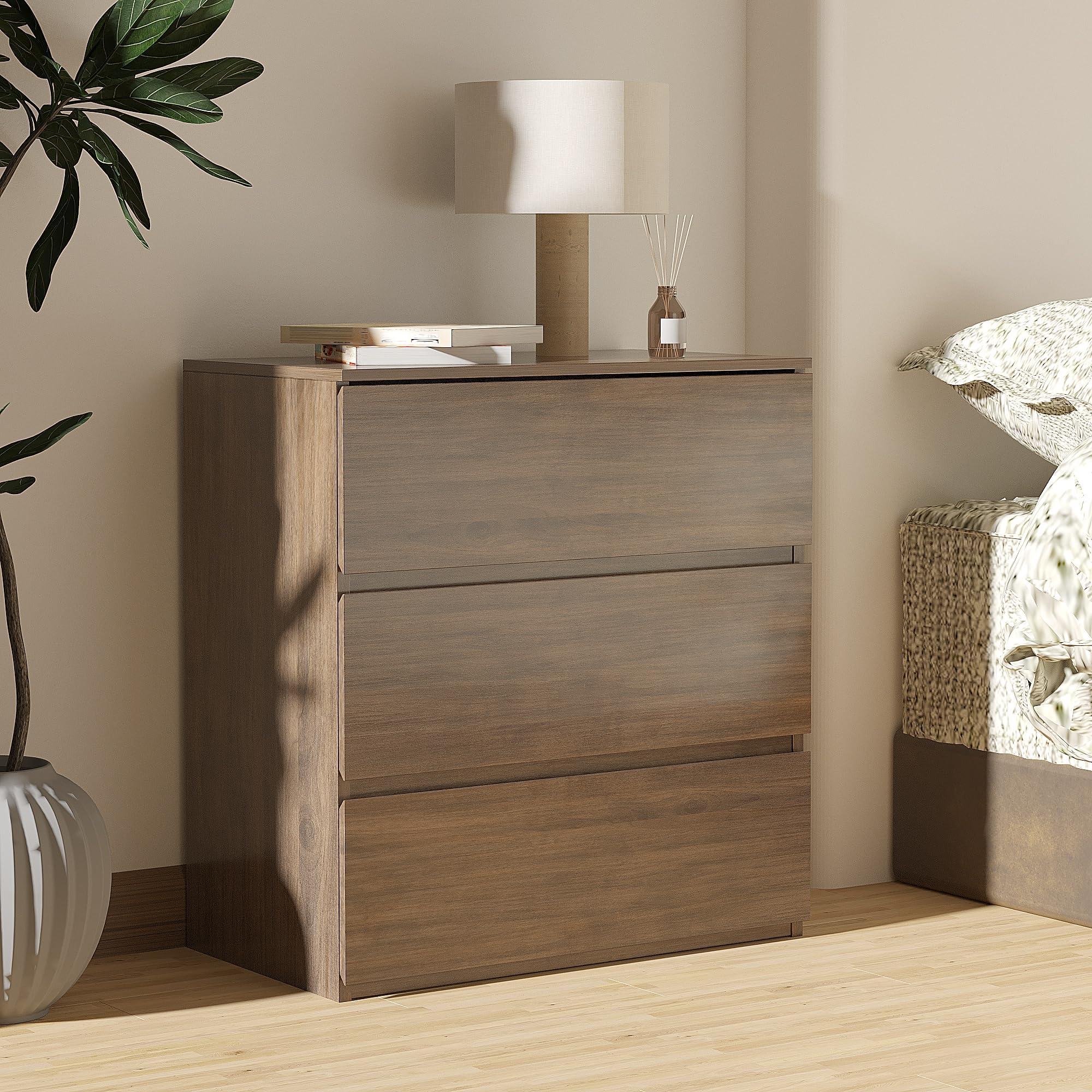 woodtalks Stackable 2 Drawer Dresser, Multi-Purpose Storage Closet Cube Dressers for Bedroom, Storage Cabinet for Entryway, Nightstand Sofa Beside Table Drawer Chest, 23.6 in, White